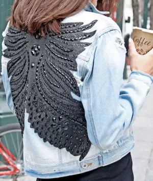 Rekha Embellished Denim Jacket