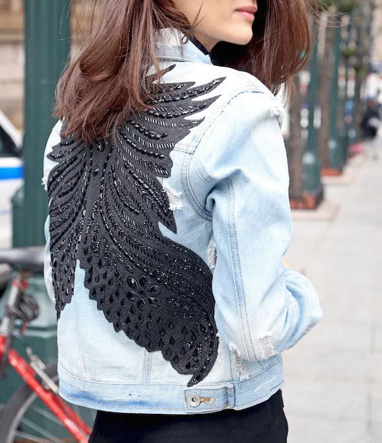 Rekha Embellished Denim Jacket
