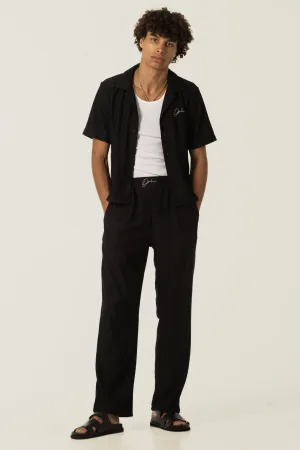 Ribbed Camp Collar Shirt