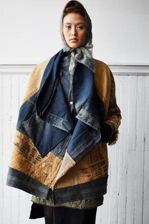 Rome tapestry and archival denim cocoon