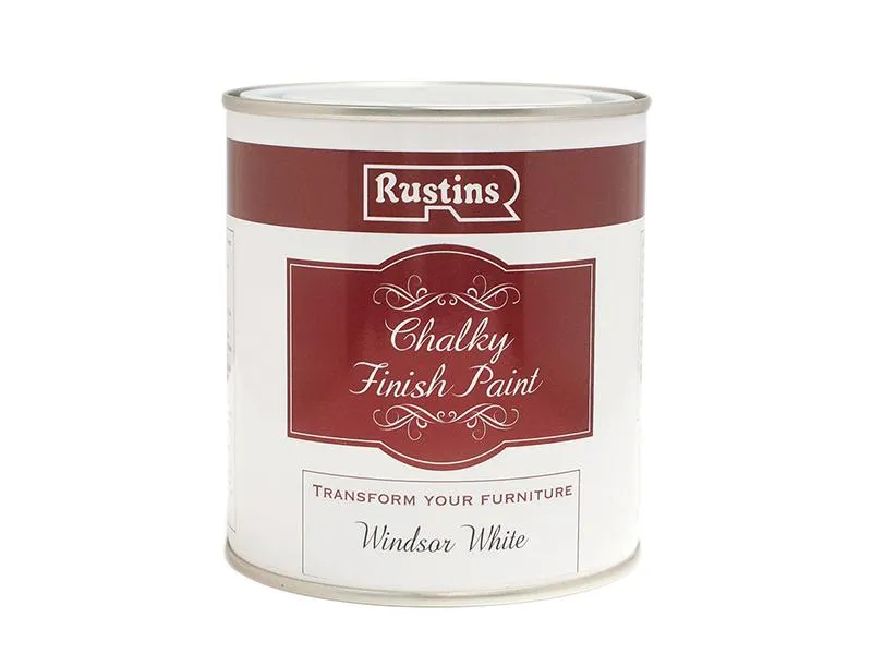 Rustins Chalky Finish Paint Windsor White 500Ml