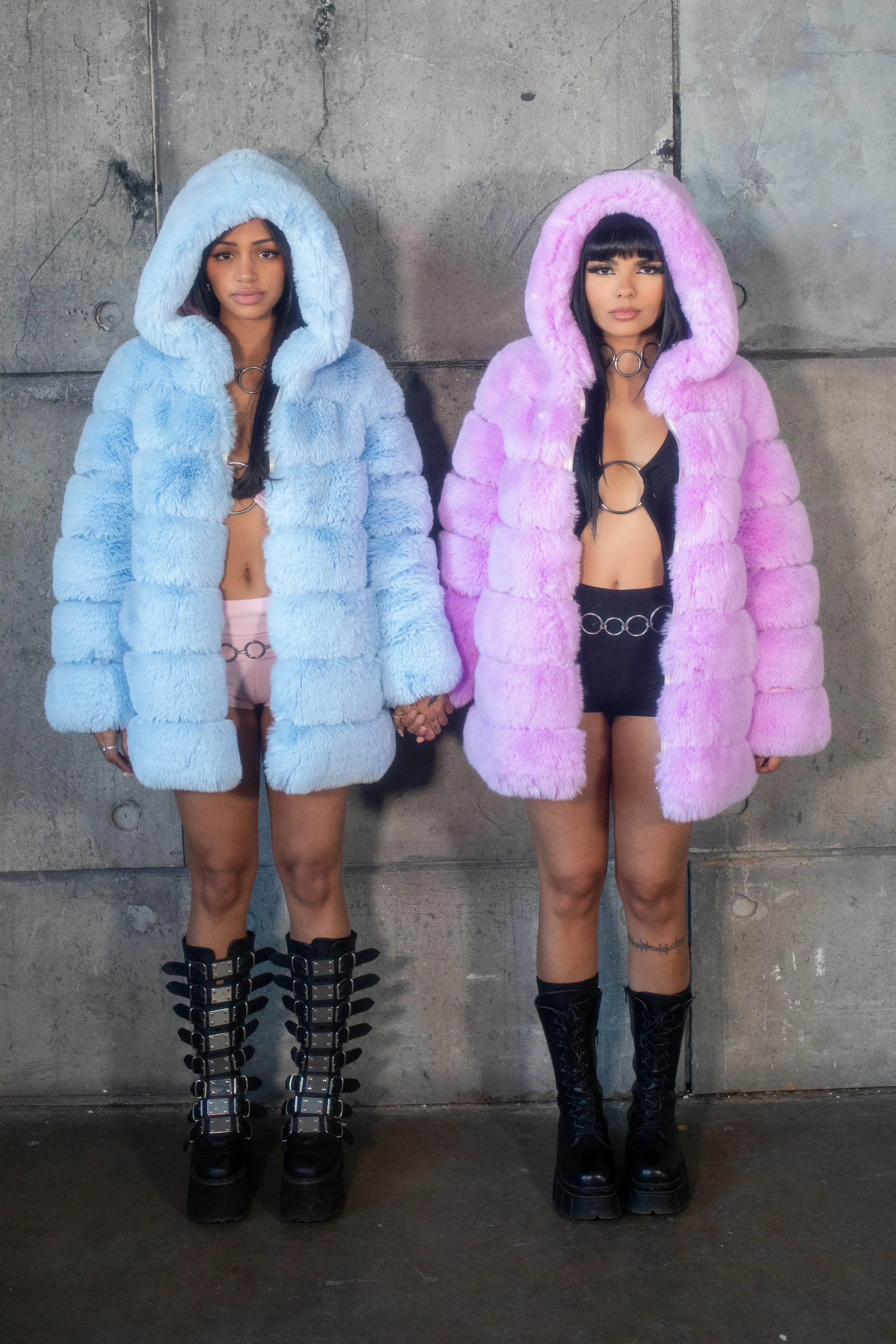 SAHARA Perwinkle Faux Fur Coat