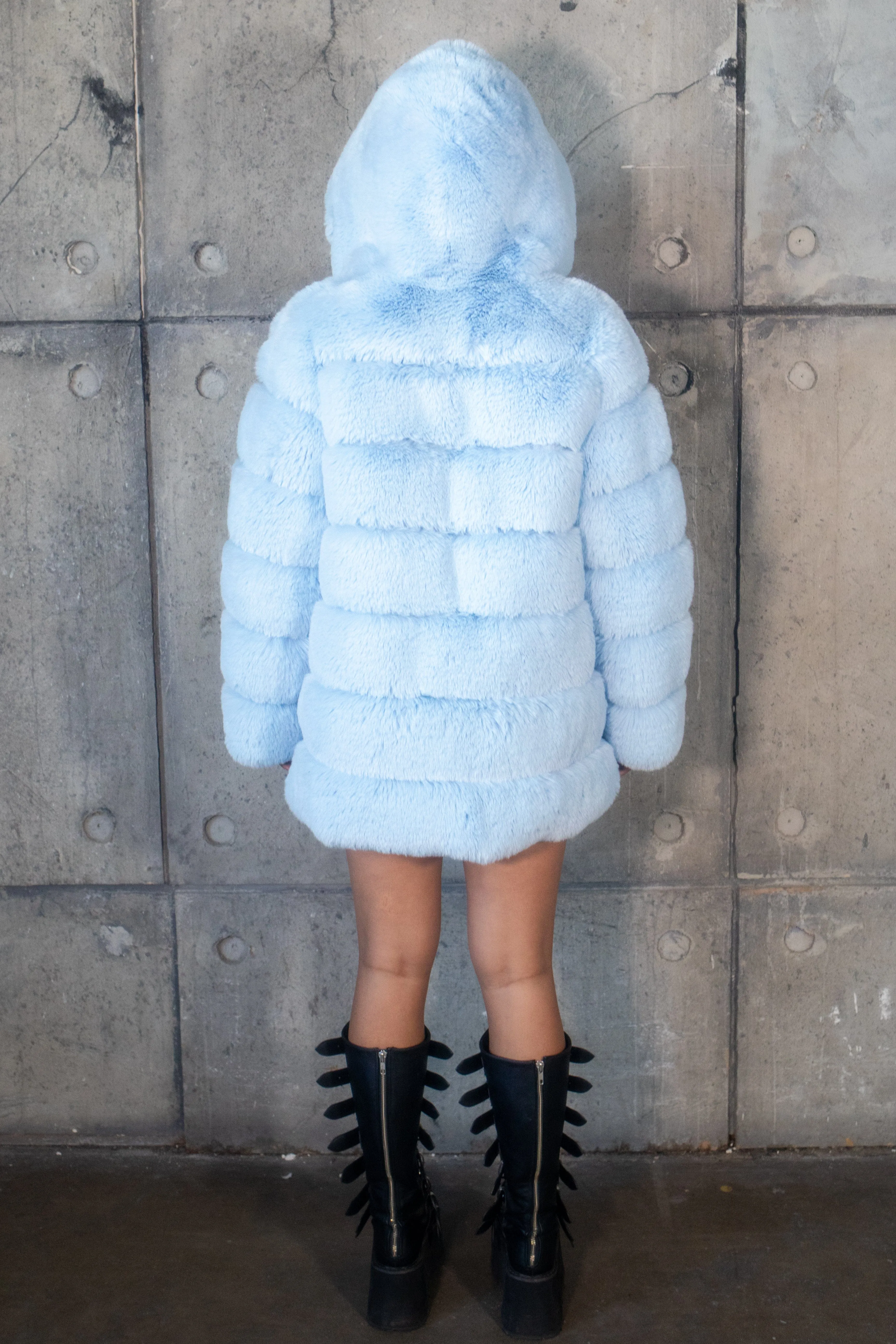 SAHARA Perwinkle Faux Fur Coat