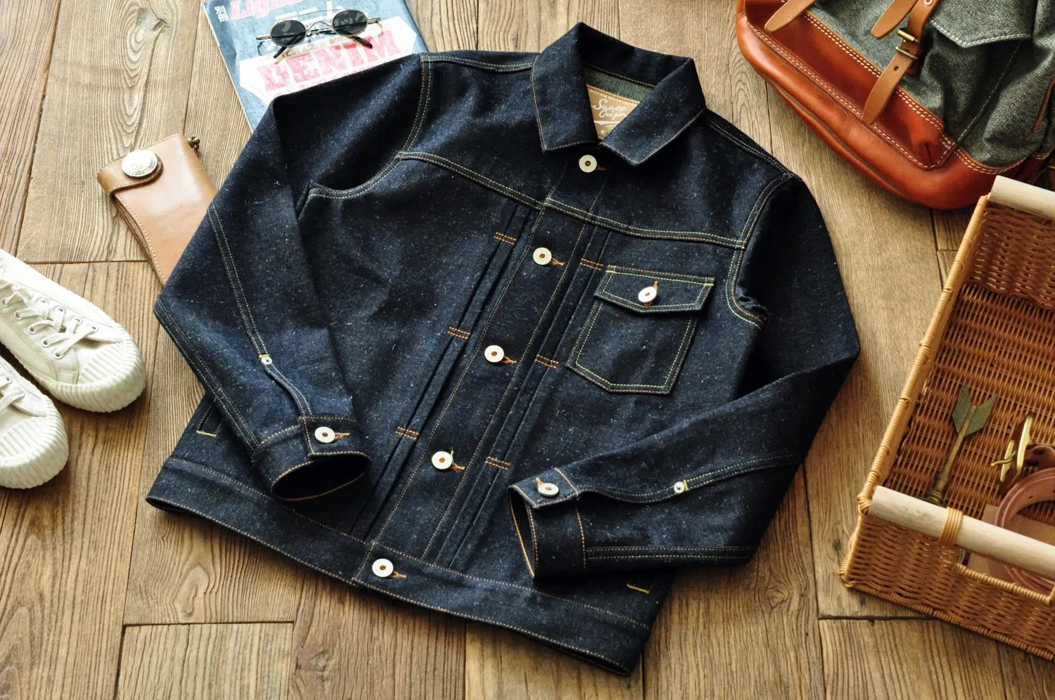SAUCE ORIGIN Men Jackets Men Motorcycle Denim Jacket  Jean Jacket Silver Button Cotton Linen Colored Selvedge Denim Handmade