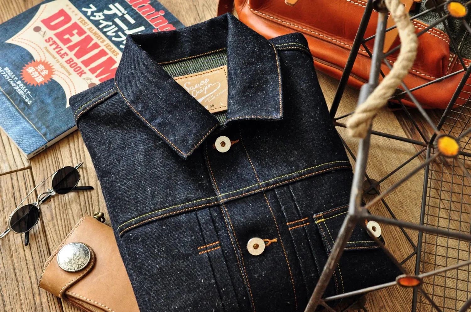 SAUCE ORIGIN Men Jackets Men Motorcycle Denim Jacket  Jean Jacket Silver Button Cotton Linen Colored Selvedge Denim Handmade