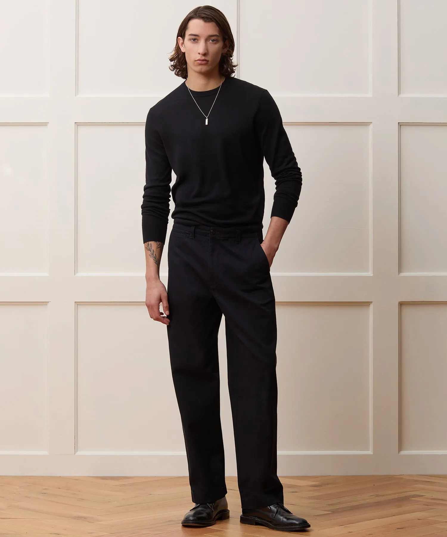 Silk-Cashmere Crewneck Sweater