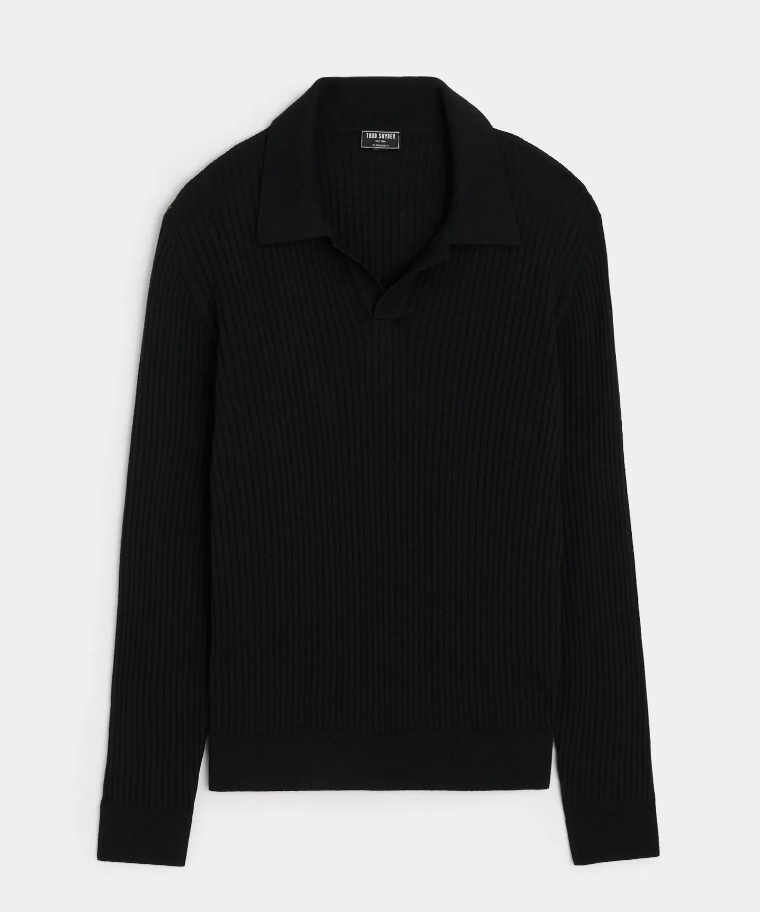 Silk-Cashmere Ribbed Sweater Polo