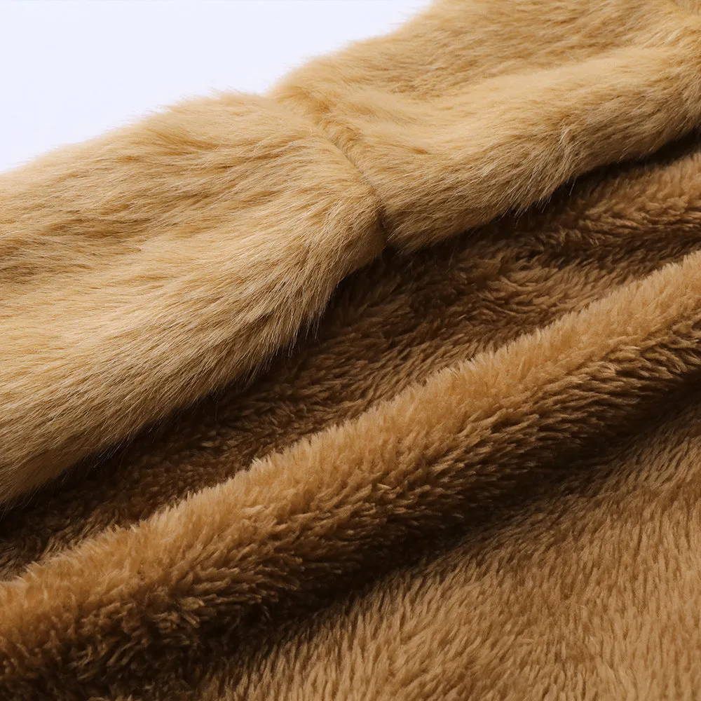 Slim Warm Women's Jacket Long Hooded Coat Camouflage Plush Coat