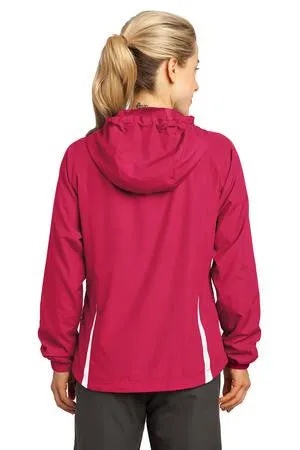 Sport-Tek® Ladies Colorblock Hooded Raglan Jacket. LST76