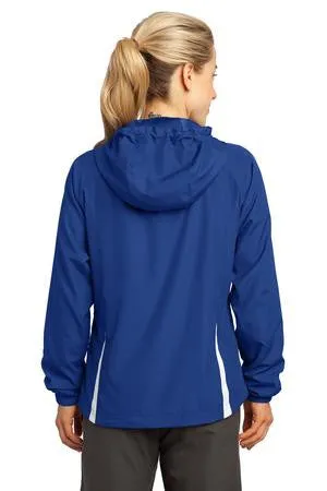 Sport-Tek® Ladies Colorblock Hooded Raglan Jacket. LST76