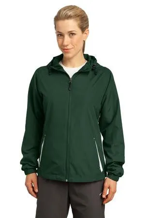Sport-Tek® Ladies Colorblock Hooded Raglan Jacket. LST76