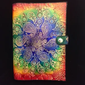 Stamped Leather Journal - Paisley Mandala