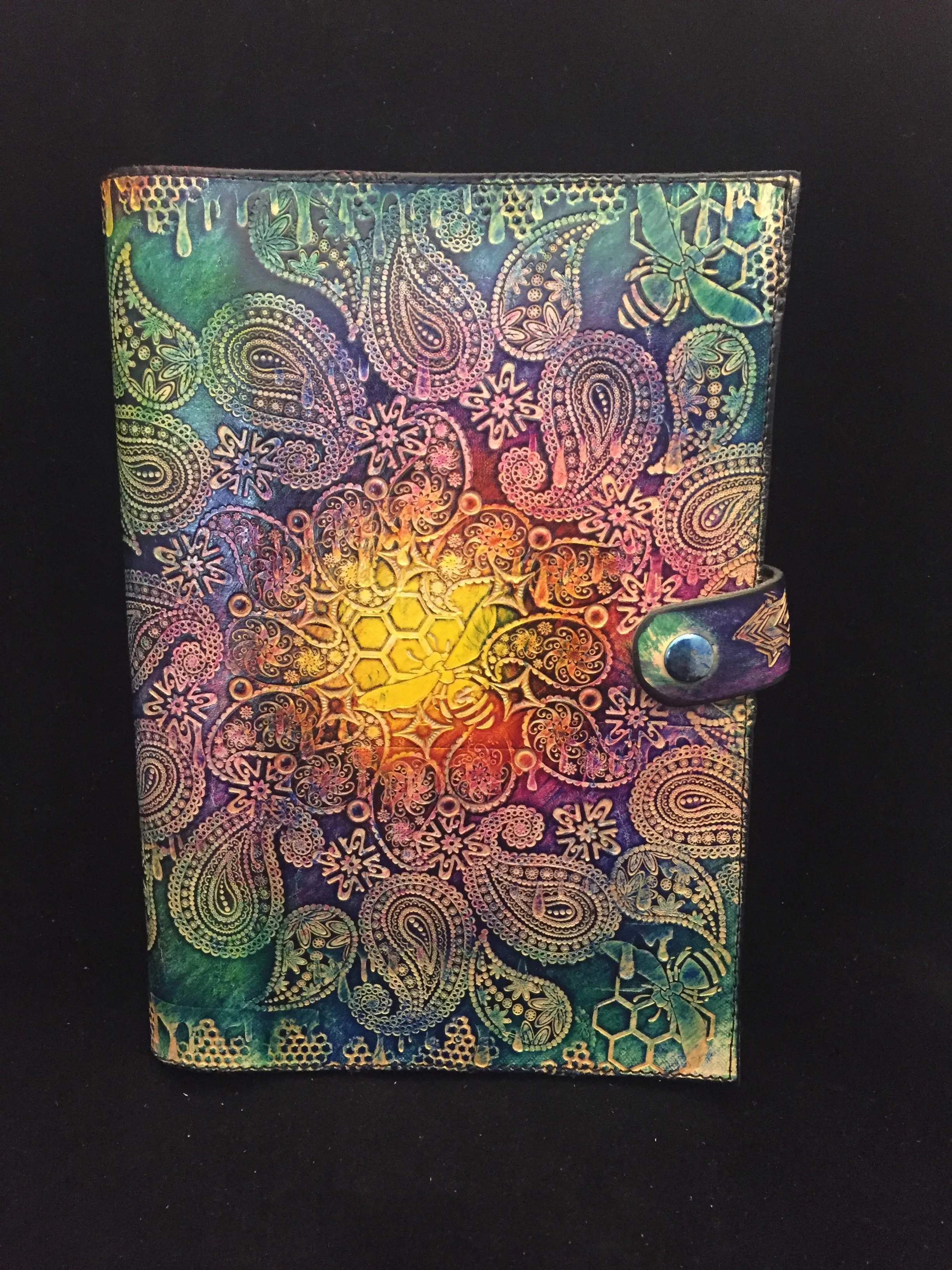 Stamped Leather Journal - Paisley Mandala