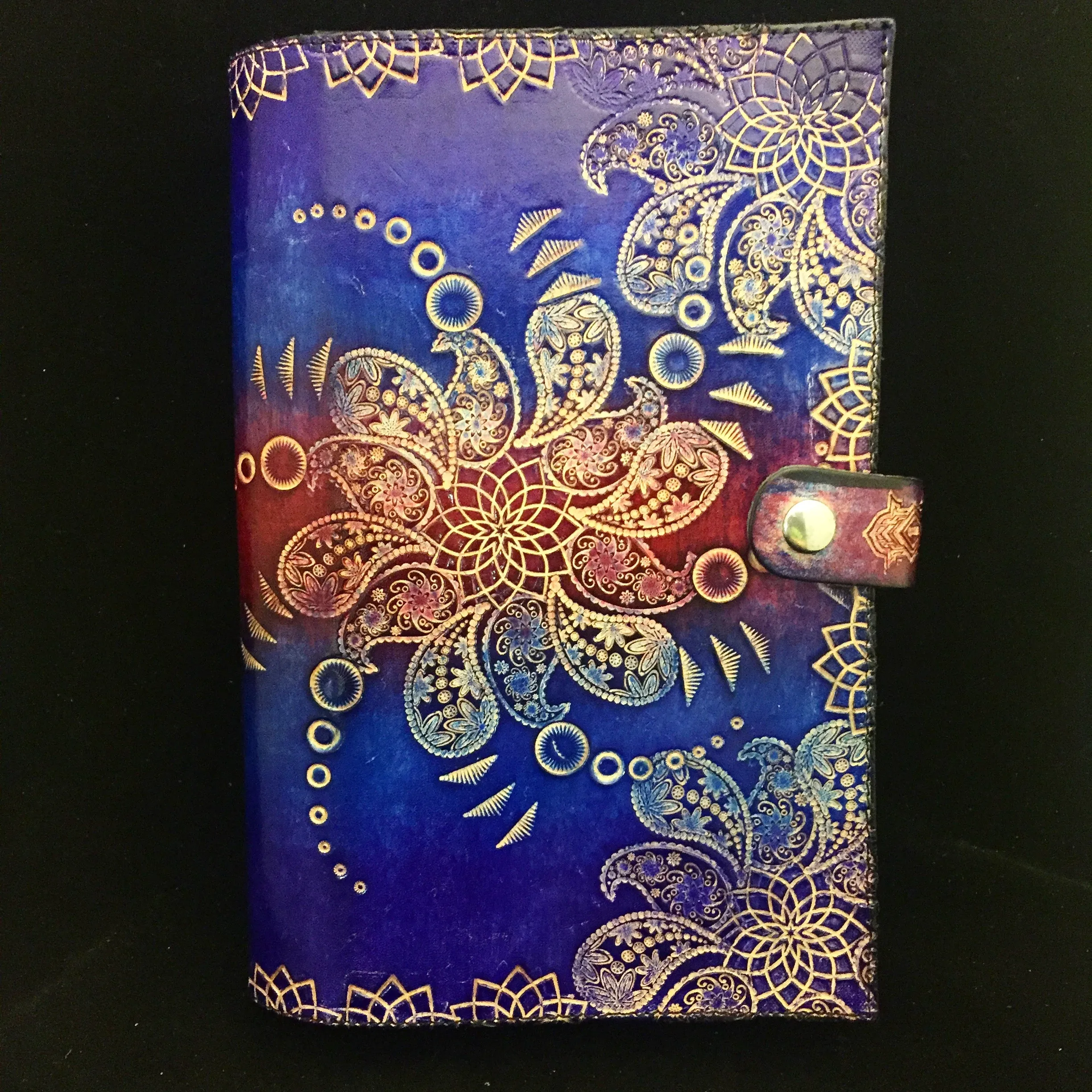 Stamped Leather Journal - Paisley Mandala