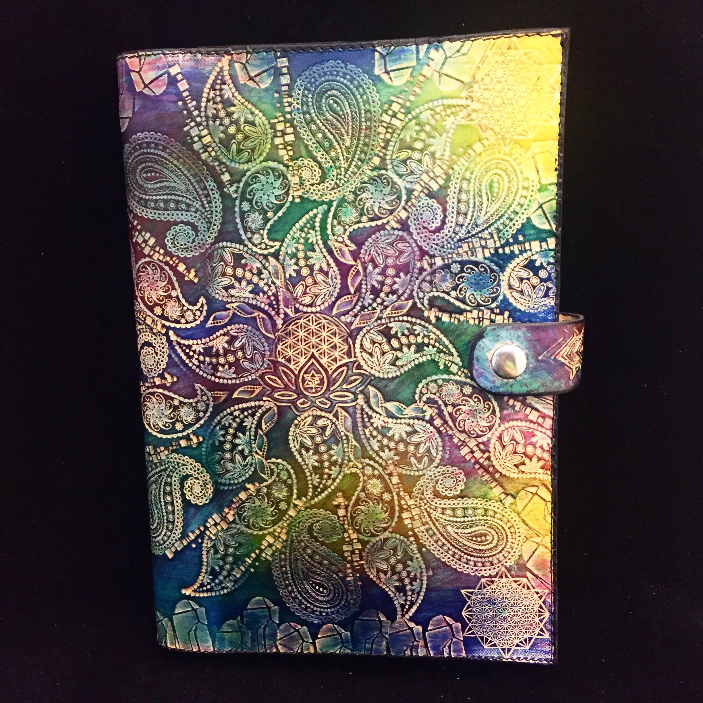 Stamped Leather Journal - Paisley Mandala
