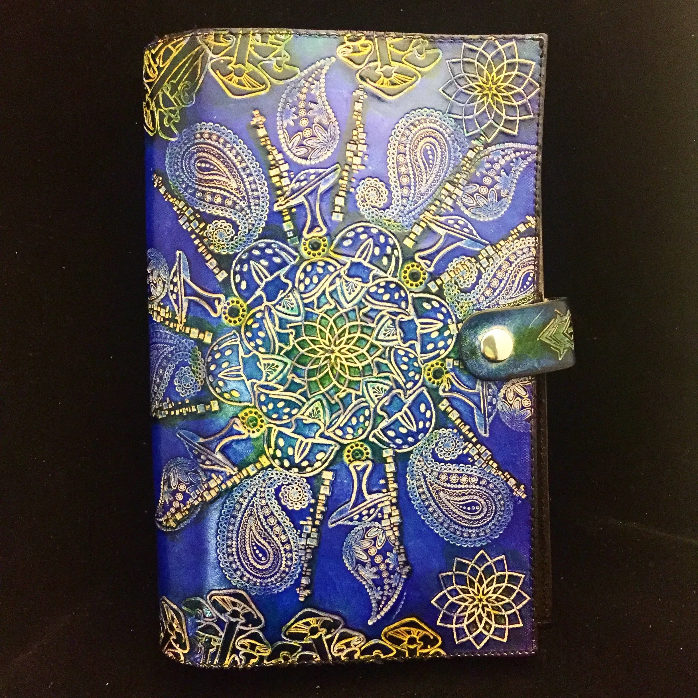 Stamped Leather Journal - Paisley Mandala