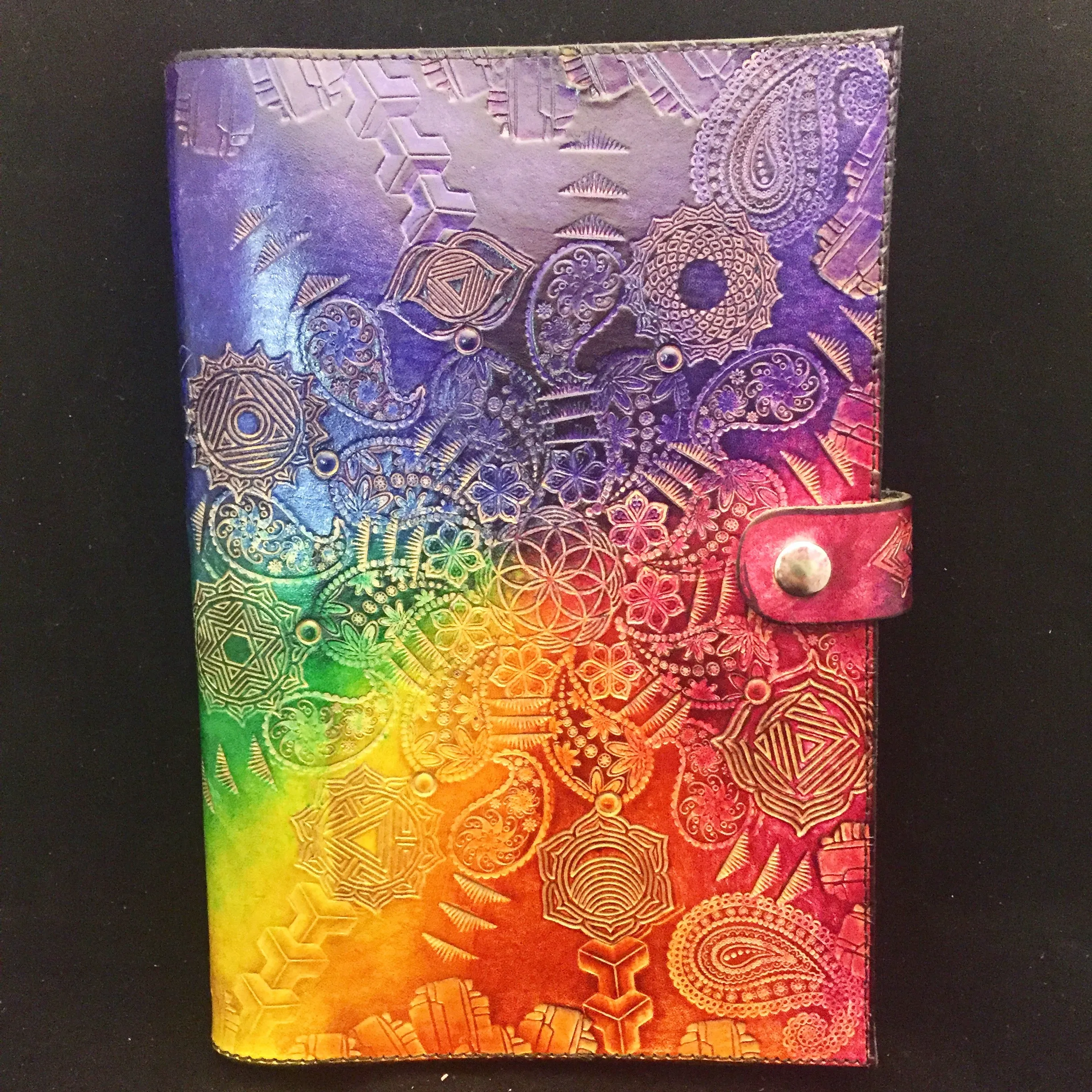 Stamped Leather Journal - Paisley Mandala
