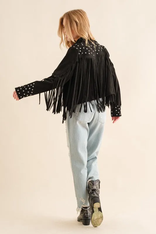 Studded Fringe Jacket