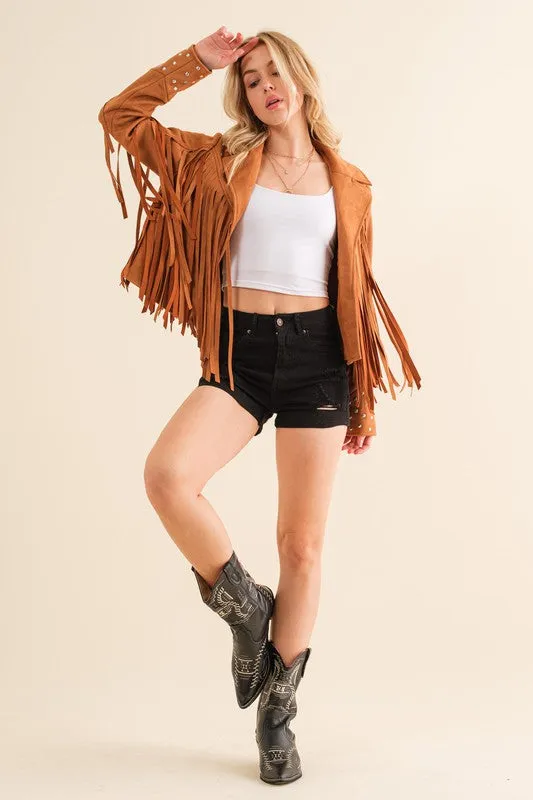 Studded Fringe Jacket
