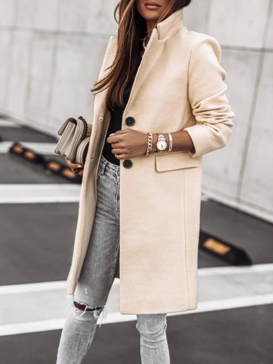 Stunncal Button Slim Coat
