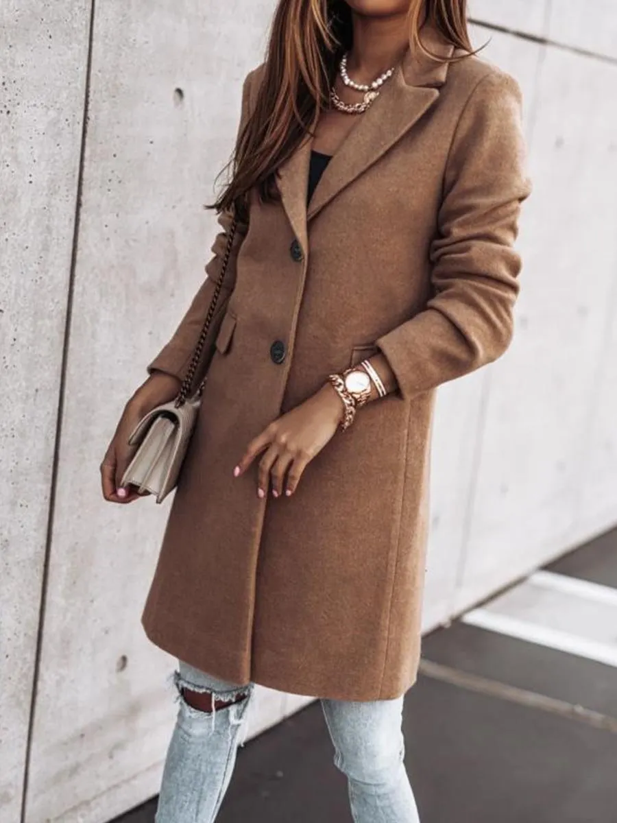 Stunncal Button Slim Coat