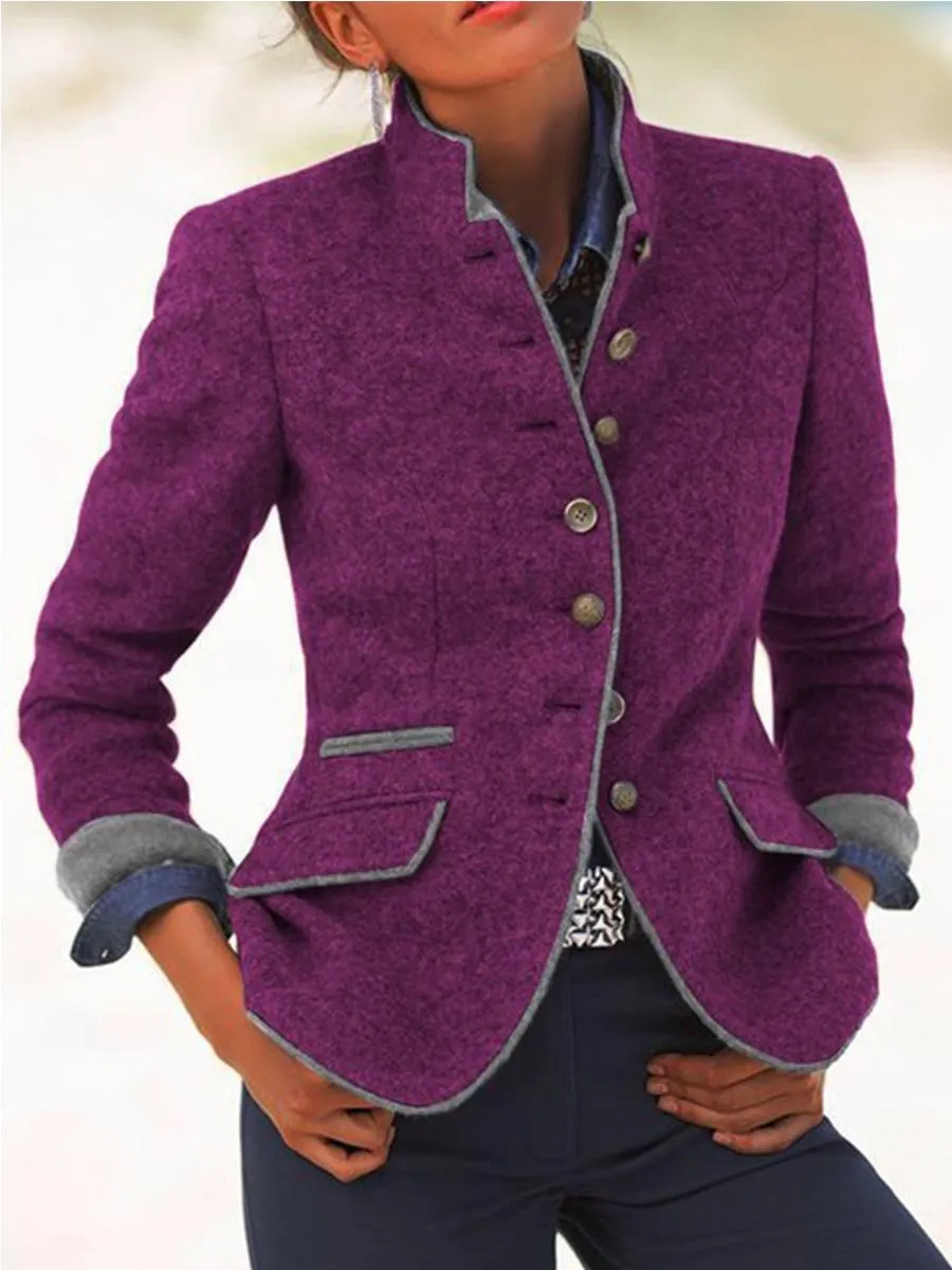 Stunncal Slim Button Jacket