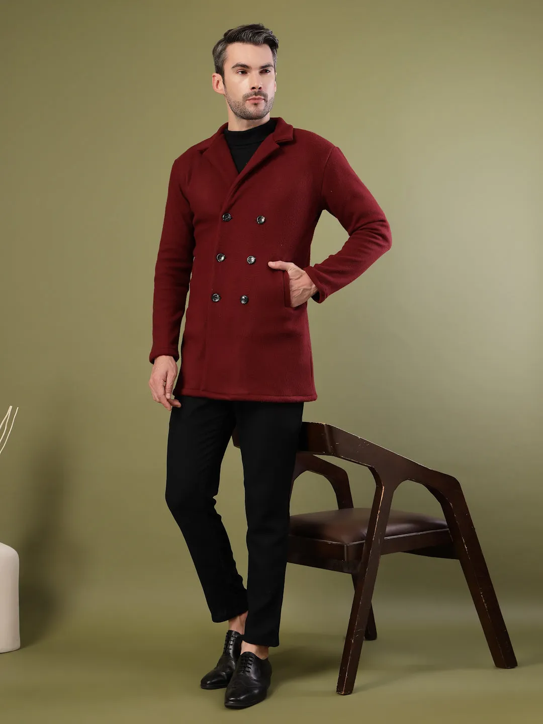 Stylish Fleece Lapel Collar Coat