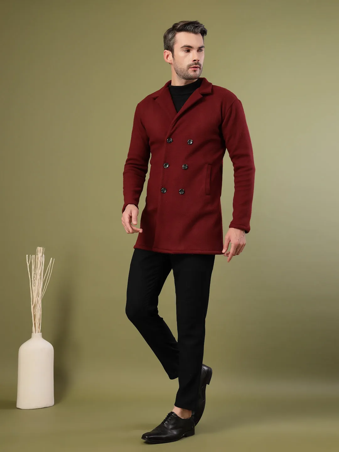 Stylish Fleece Lapel Collar Coat