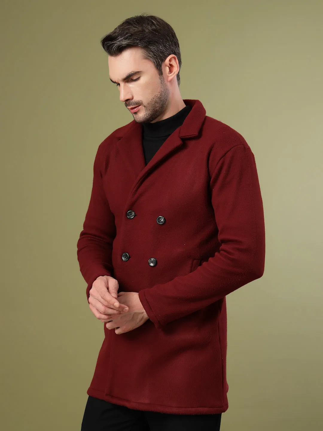 Stylish Fleece Lapel Collar Coat