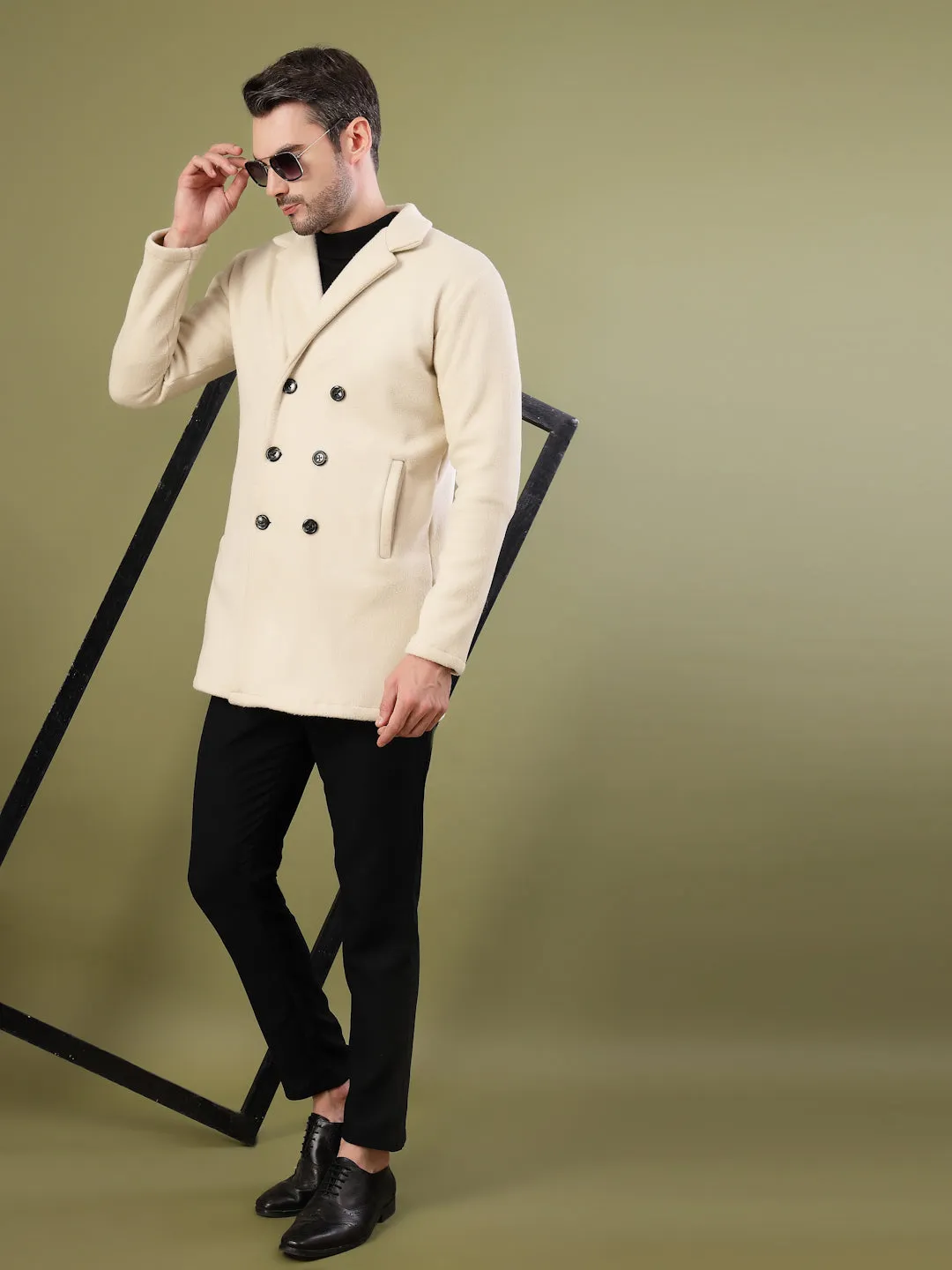 Stylish Fleece Lapel Collar Coat