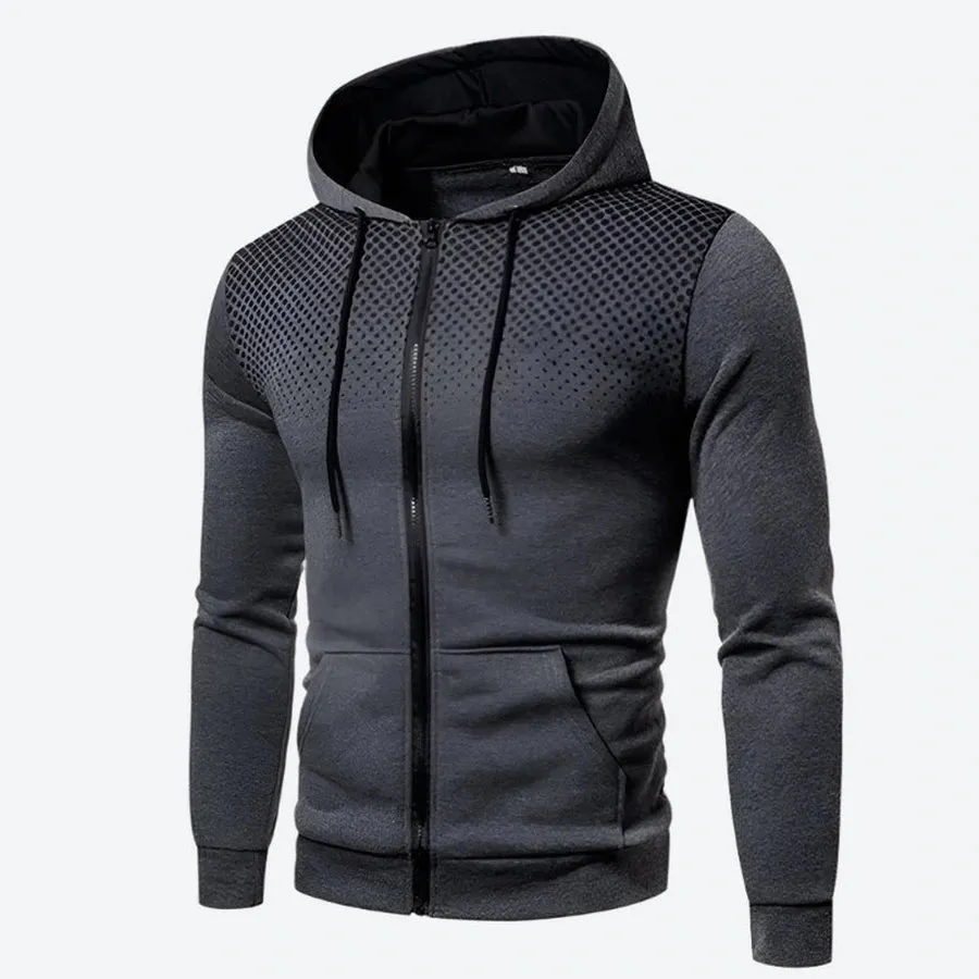 Stylish Gradient Full-Zip Hoodie Jackets