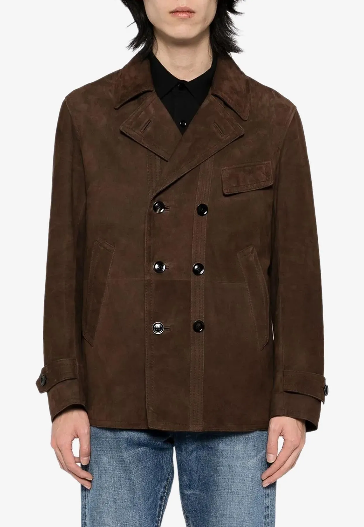 Suede Leather Overcoat