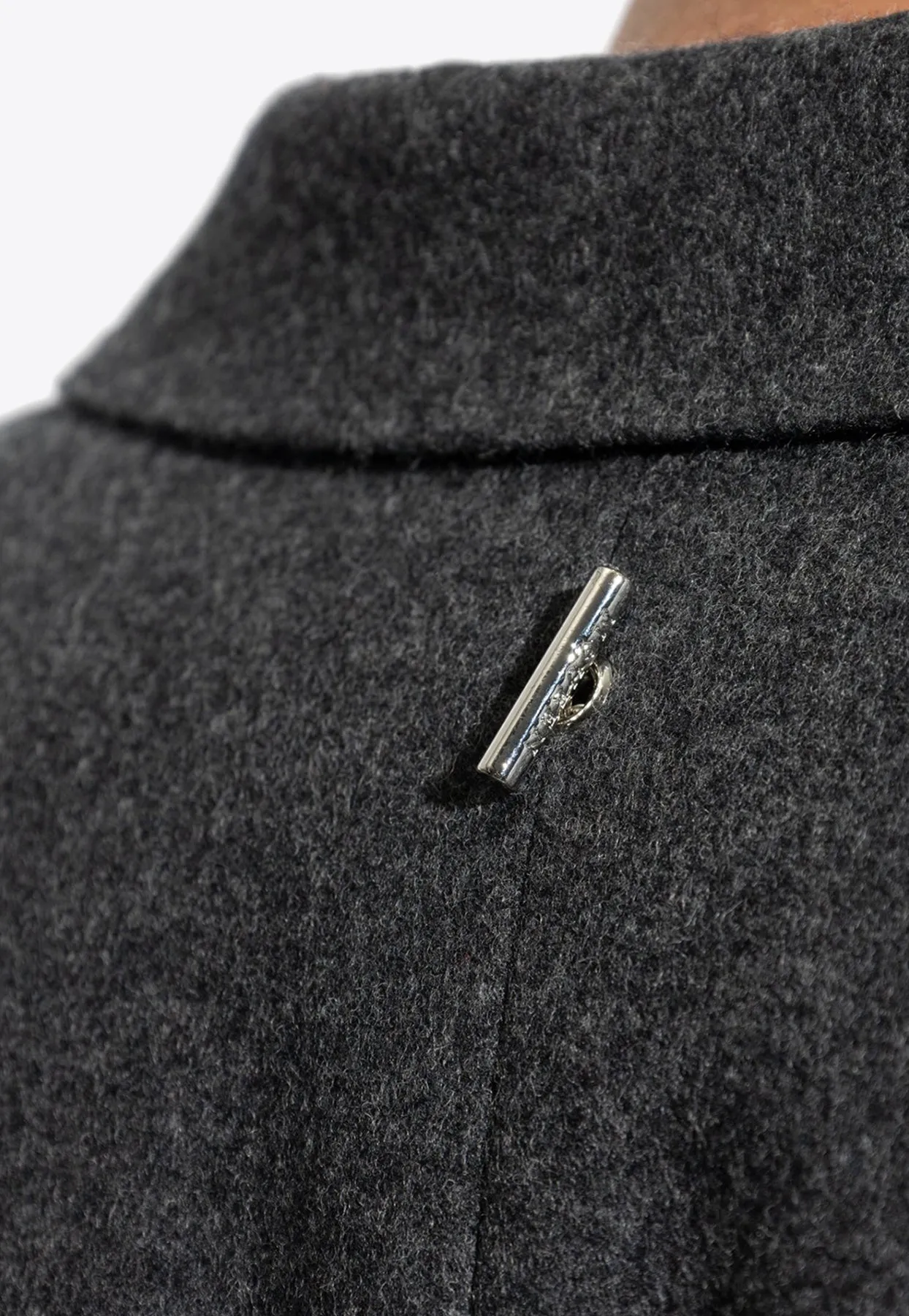 T-bar Single-Breasted Wool Coat