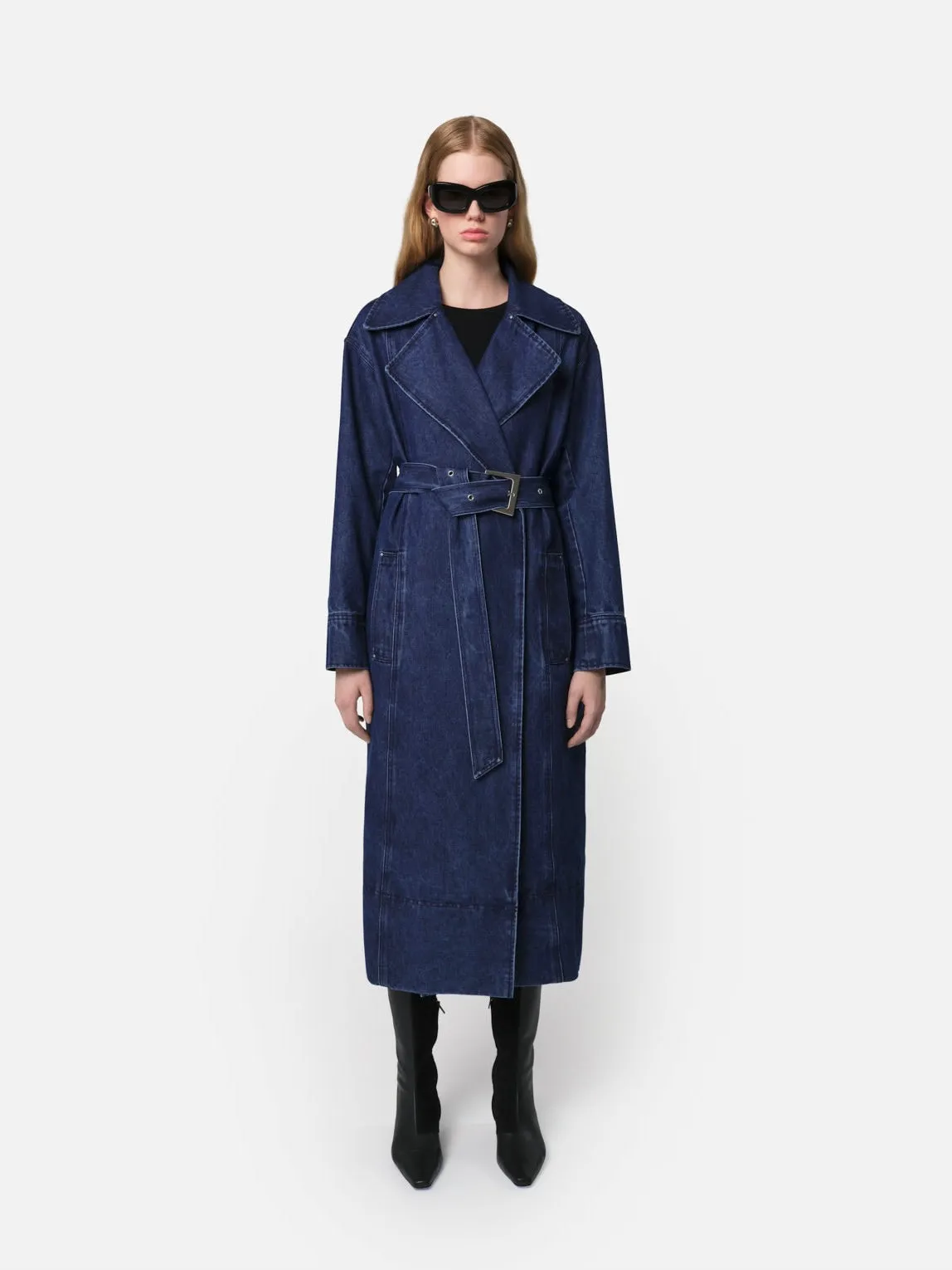 Tate Denim Trench Coat