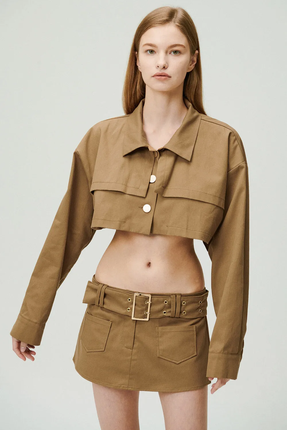 Tiffany Cropped Trench Jacket