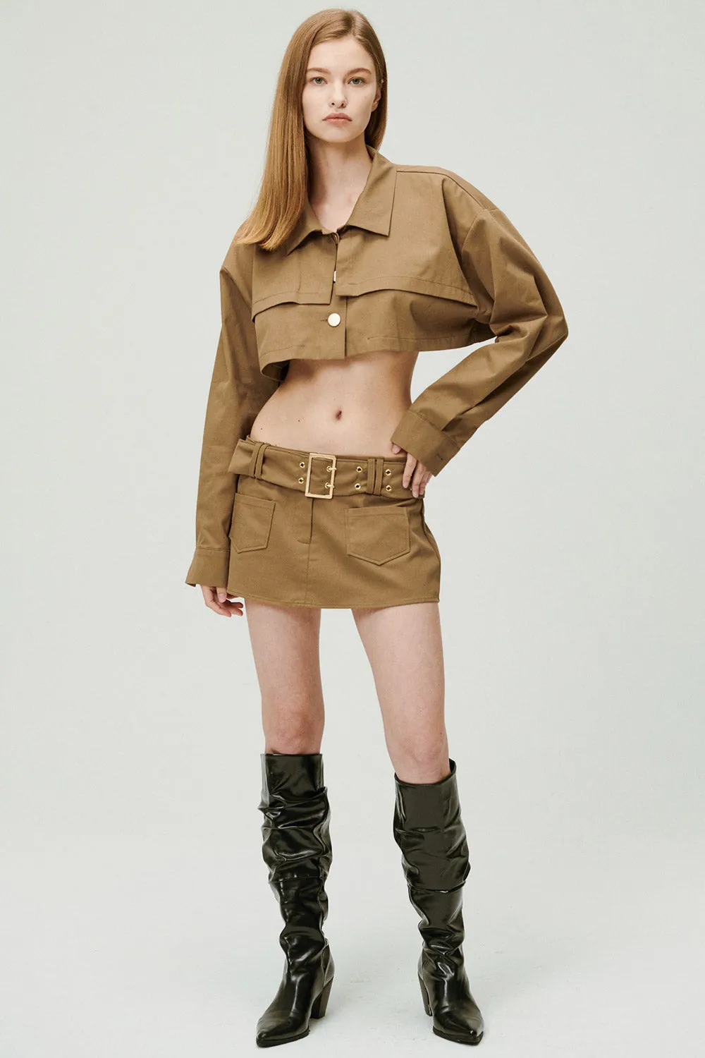 Tiffany Cropped Trench Jacket