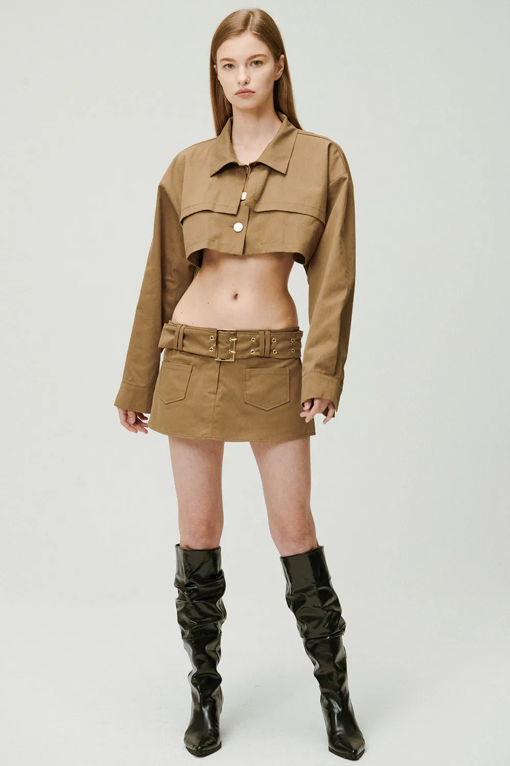 Tiffany Cropped Trench Jacket