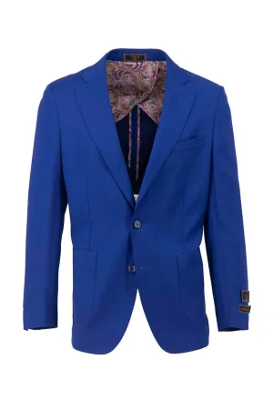Tiglio Luxe Cobalt Blue Dolcetto/THP Modern Fit half lined, Pure Wool Jacket TL5590