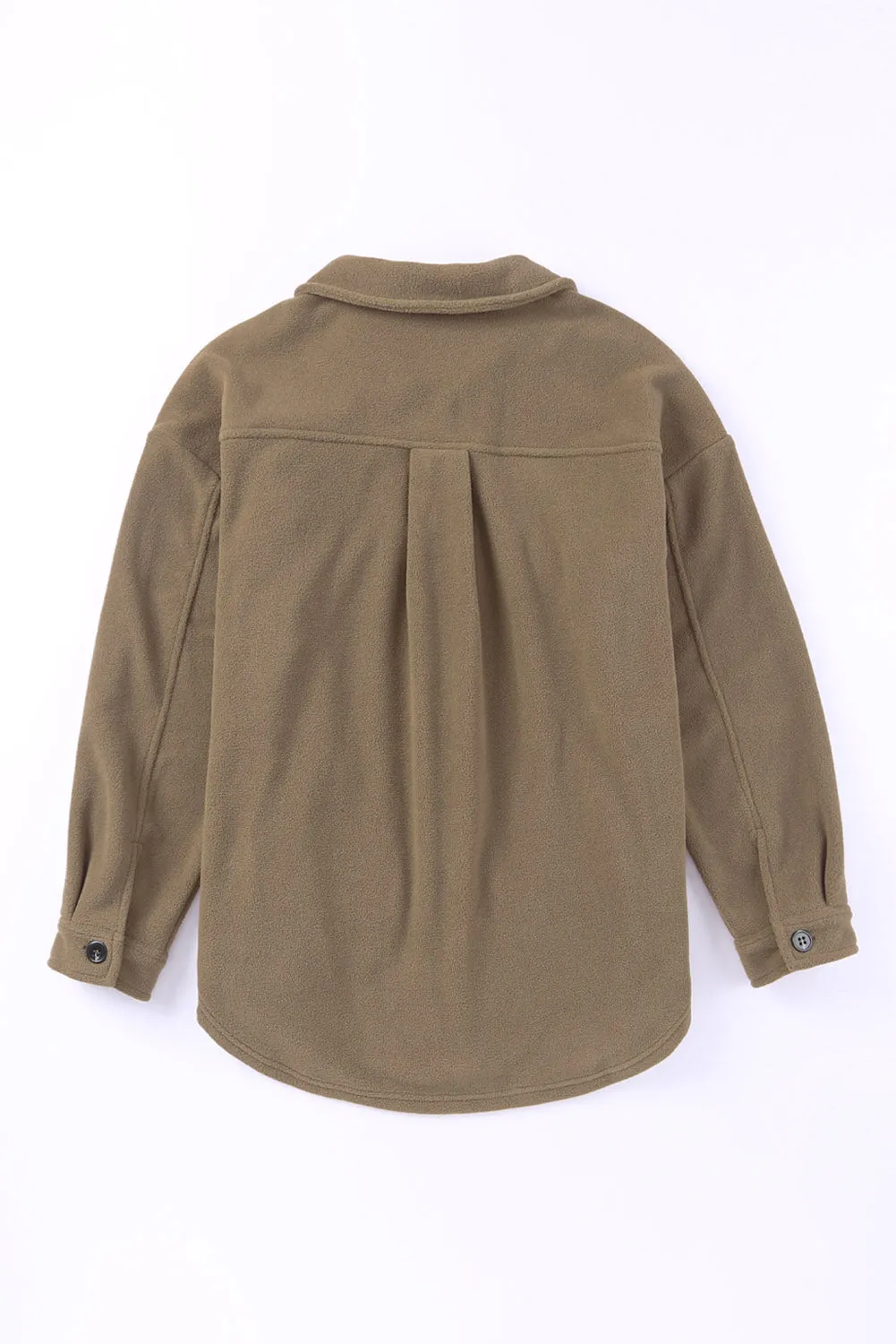 Turn Collar Buttoned Shirt Jacket