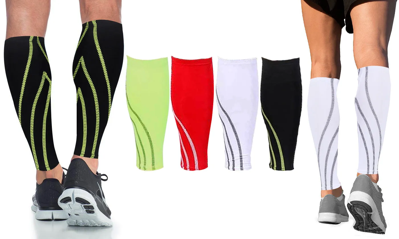 Unisex Calf Support Compression Sleeves (1-Pair)