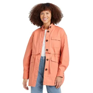 Universal Thread Women's Utility Button Up Coat Jacket 84021220 Coral Orange XS