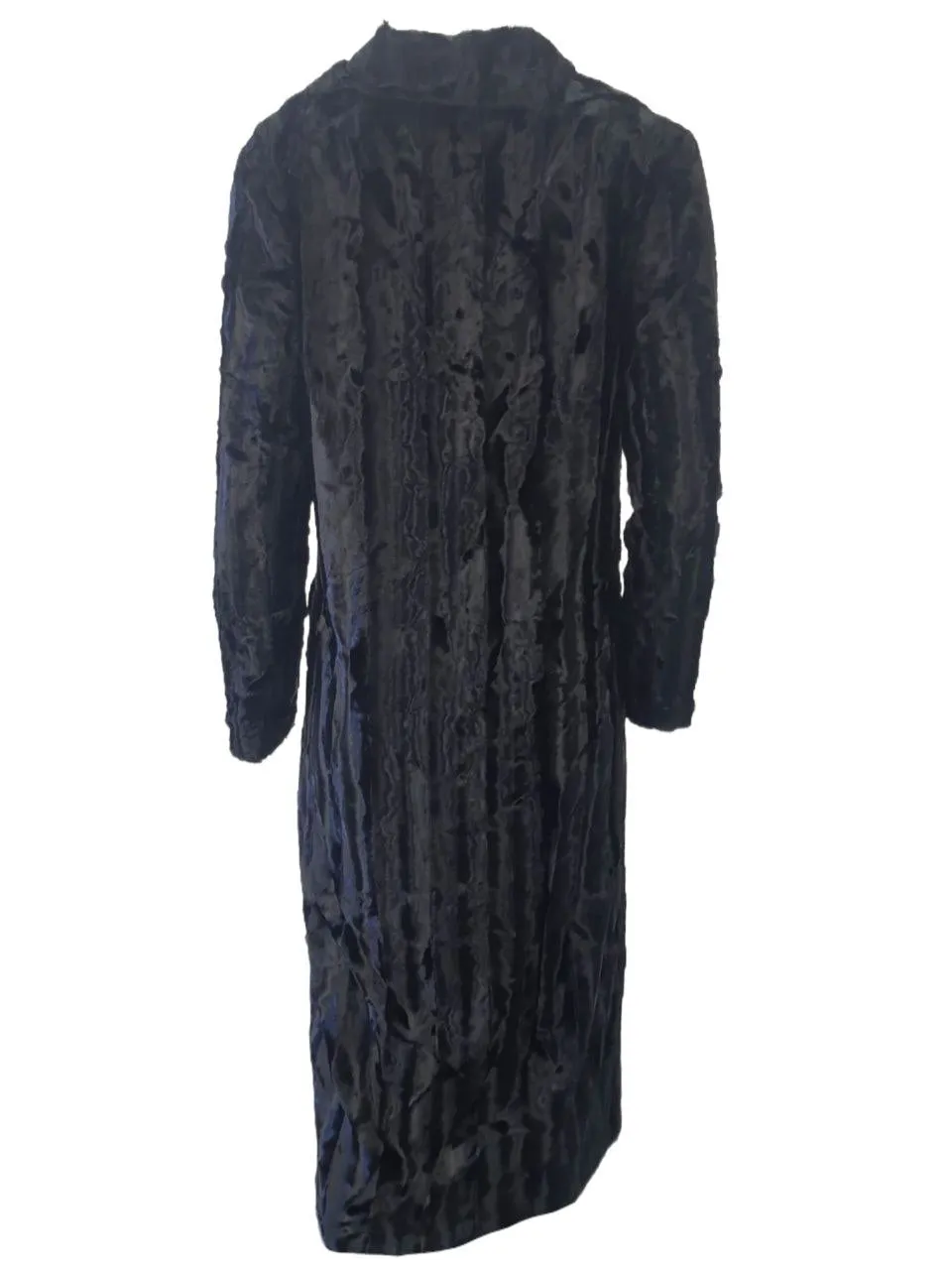 UNREAL FUR Women's Black Velvet Vegan Fur Underground Coat #8900465 Small NWT