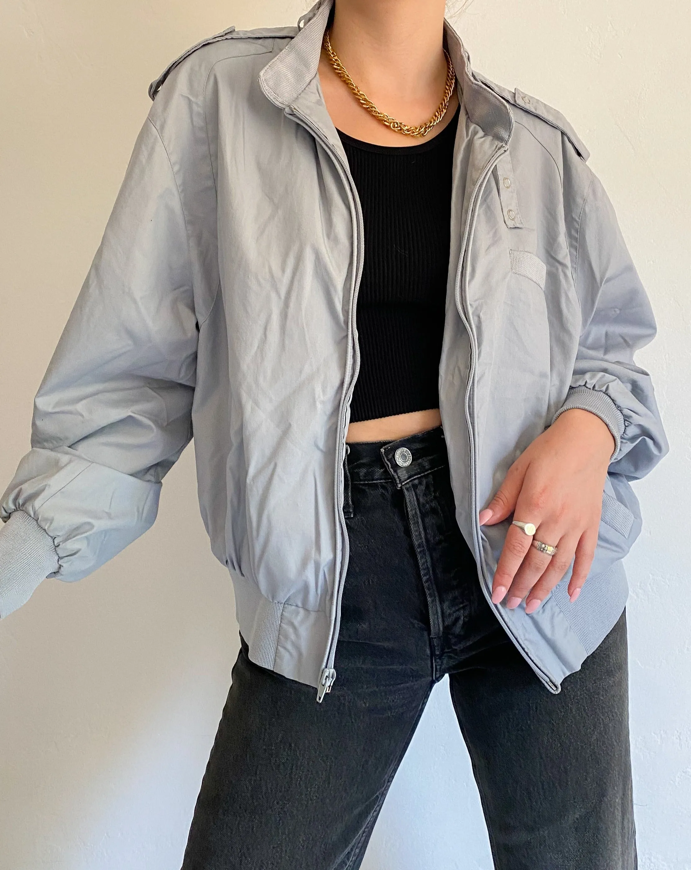 Vintage 1970s Grey 'Members Only' Jacket