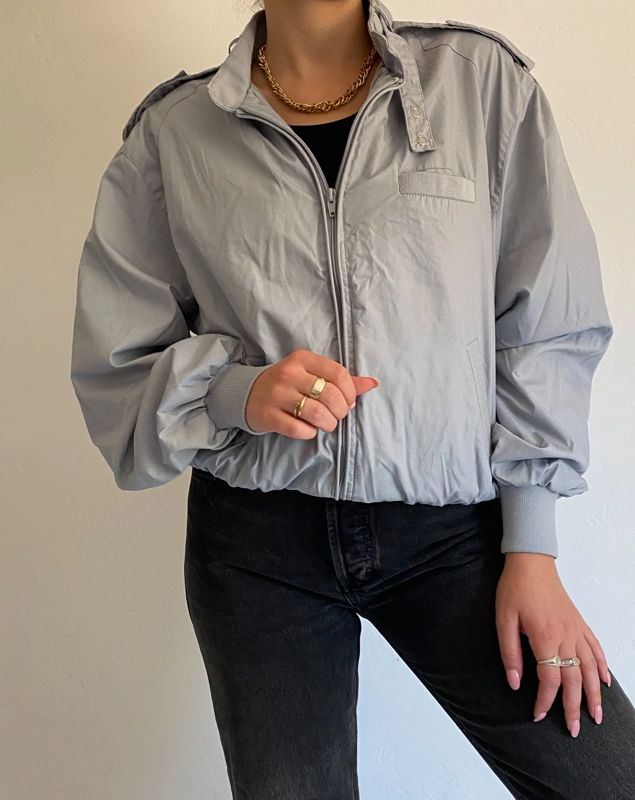 Vintage 1970s Grey 'Members Only' Jacket