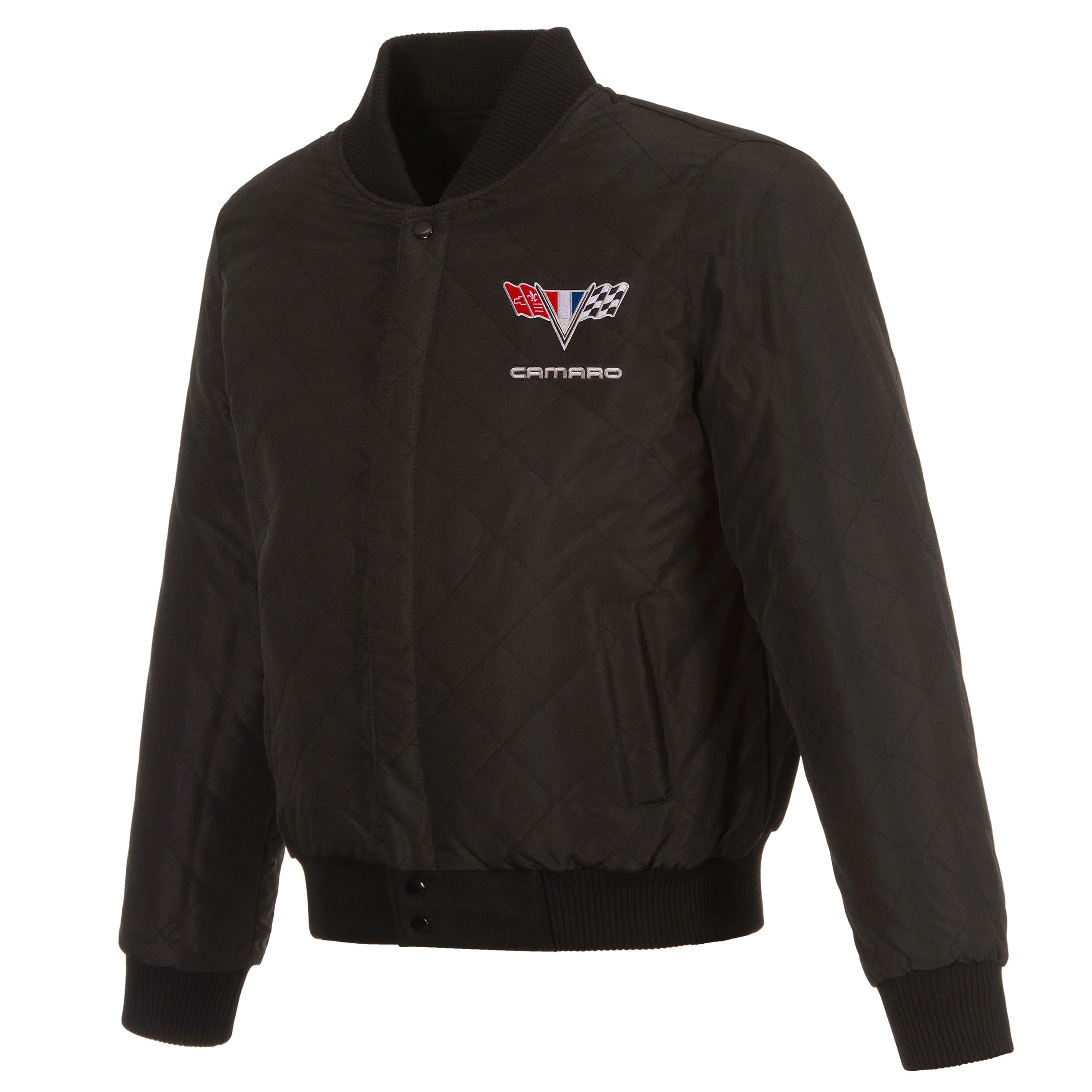 Vintage Camaro Reversible Wool and Leather Jacket