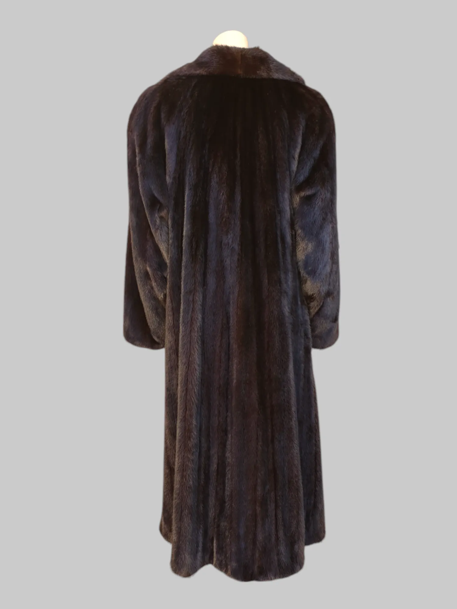 Vintage Christian Dior Dark Mink Batwing Coat -Large