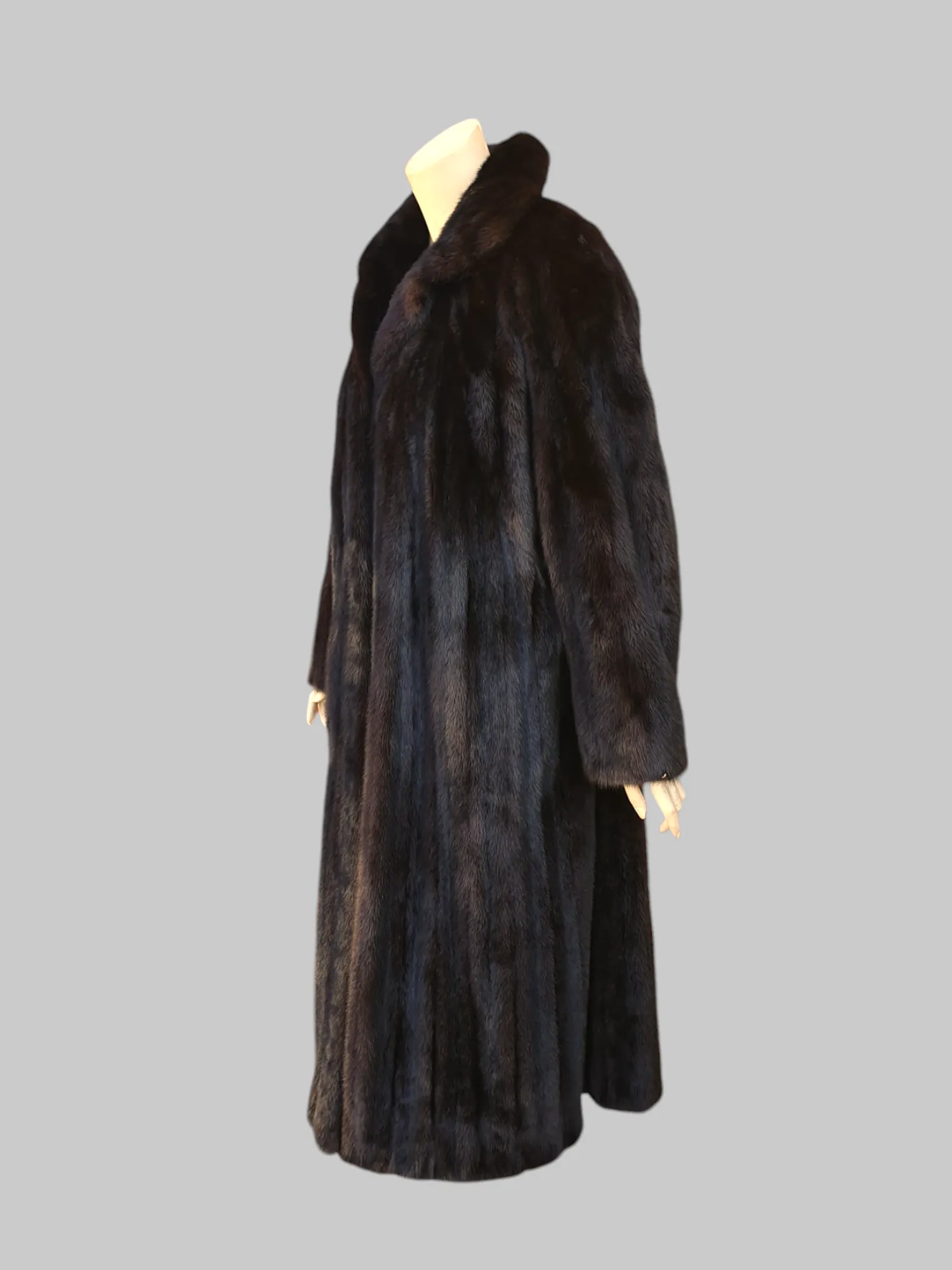 Vintage Christian Dior Dark Mink Batwing Coat -Large