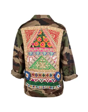 Vintage Embroidered Army Jacket in Camouflage