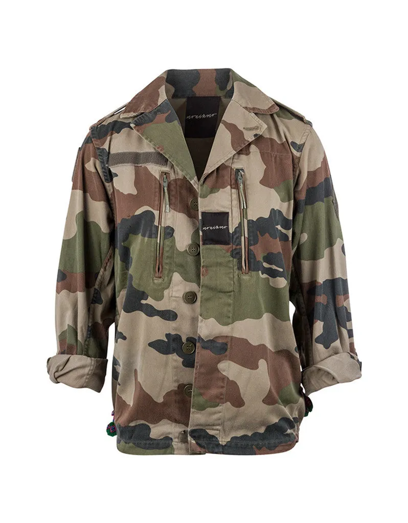 Vintage Embroidered Army Jacket in Camouflage