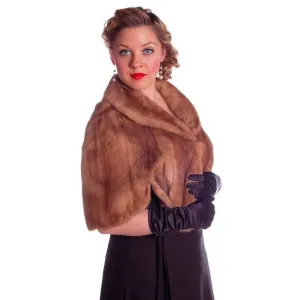 Vintage Ladies  Stole Mink Fur Stole Watt & Shand 1940s